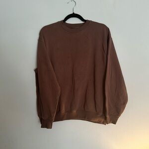 Brown cotton on crew neck